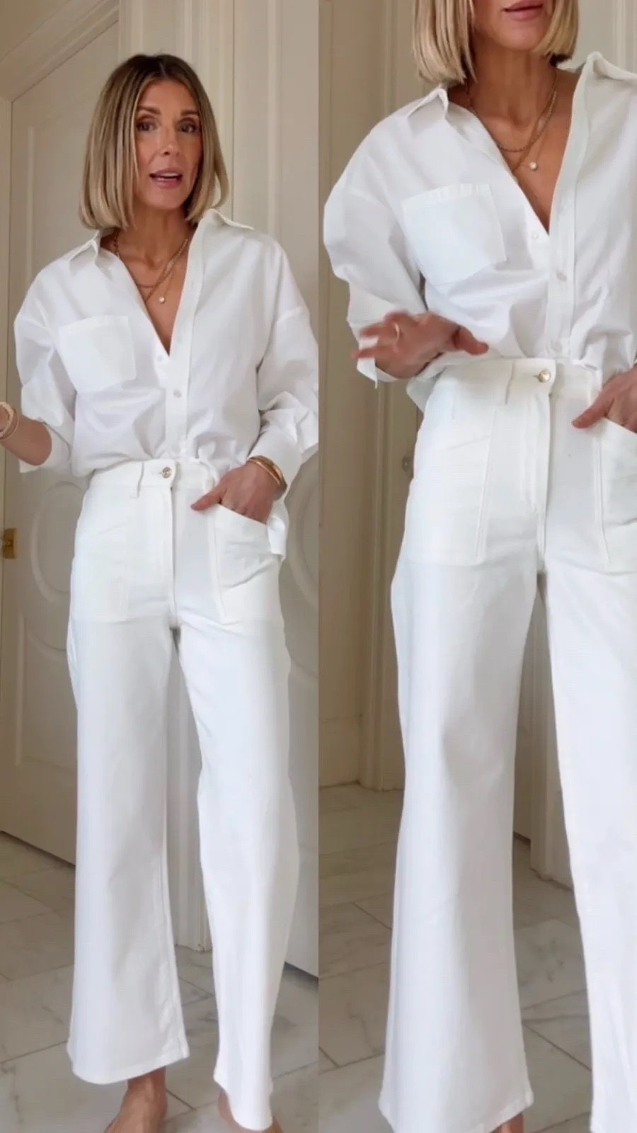 White wide-leg jeans are the spring staple 🤍
These ones are so good—I’ll be wearing them on repeat with everything from sneakers to sandals. Linked.
#SpringStyle #EverydayDenim @Anthropologie 

#LTKootd