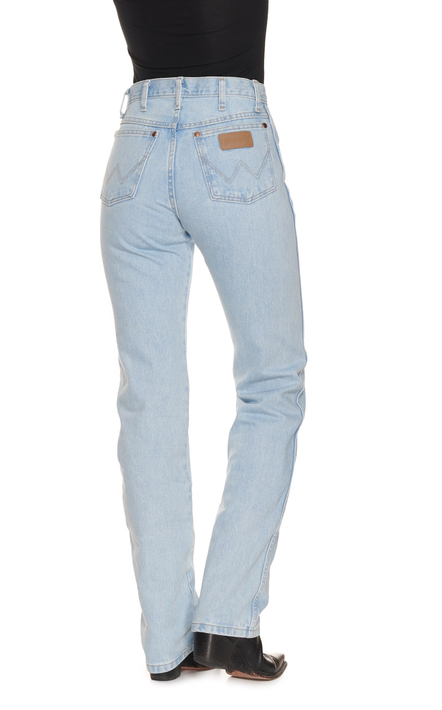 Wrangler Women's Cowboy Cut Bleach High Rise Slim Fit Straight Leg Jeans - 5x34 - From Cavender's | Cavender's
