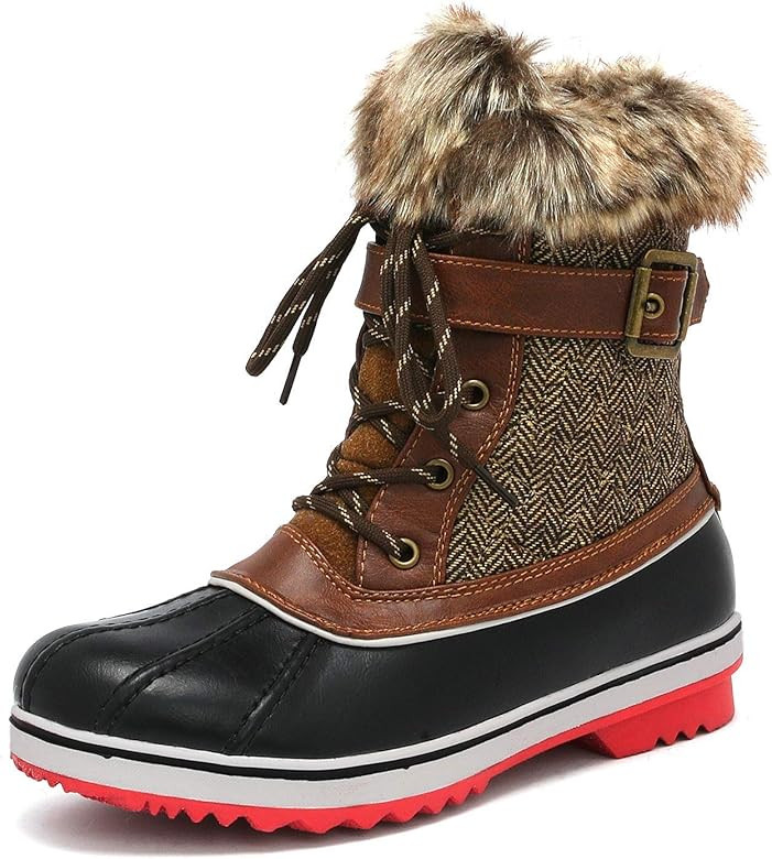 DREAM PAIRS Women's Mid Calf Waterproof Winter Snow Boots | Amazon (US)