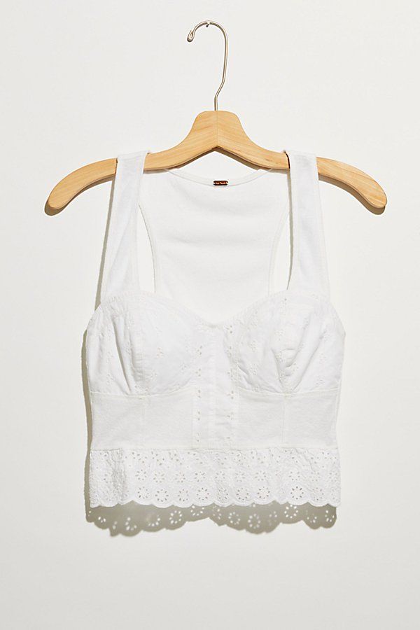 Sugar And Spice Corset Top by Free People, White, L | Free People (Global - UK&FR Excluded)