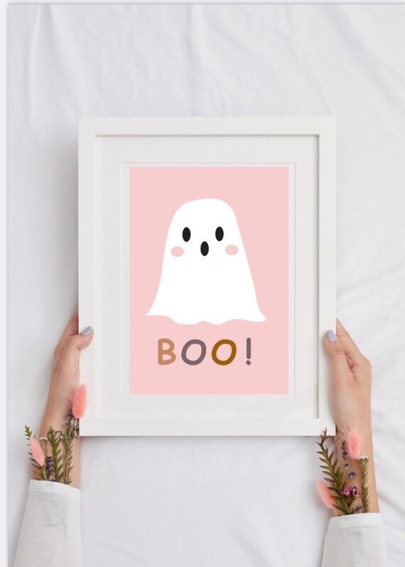 Halloween digital print boo ghost DIGITAL DOWNLOAD | Etsy | Etsy (US)