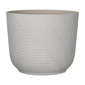 allen + roth 15.1-in W x 13-in H Ivory Resin Contemporary/Modern Indoor/Outdoor Planter | Lowe's