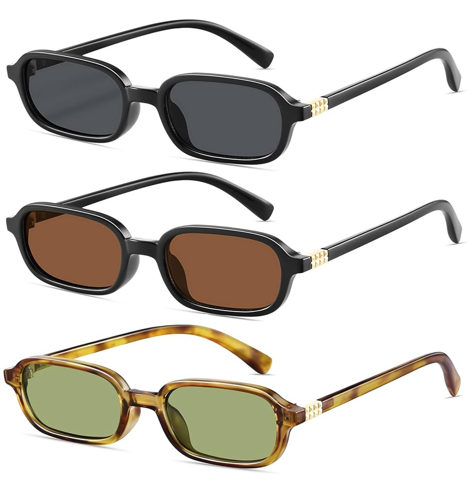 Retro Rectangular Sunglasses for Women Narrow Trendy Small 90s Style Square Frame UV Protection S... | Amazon (US)