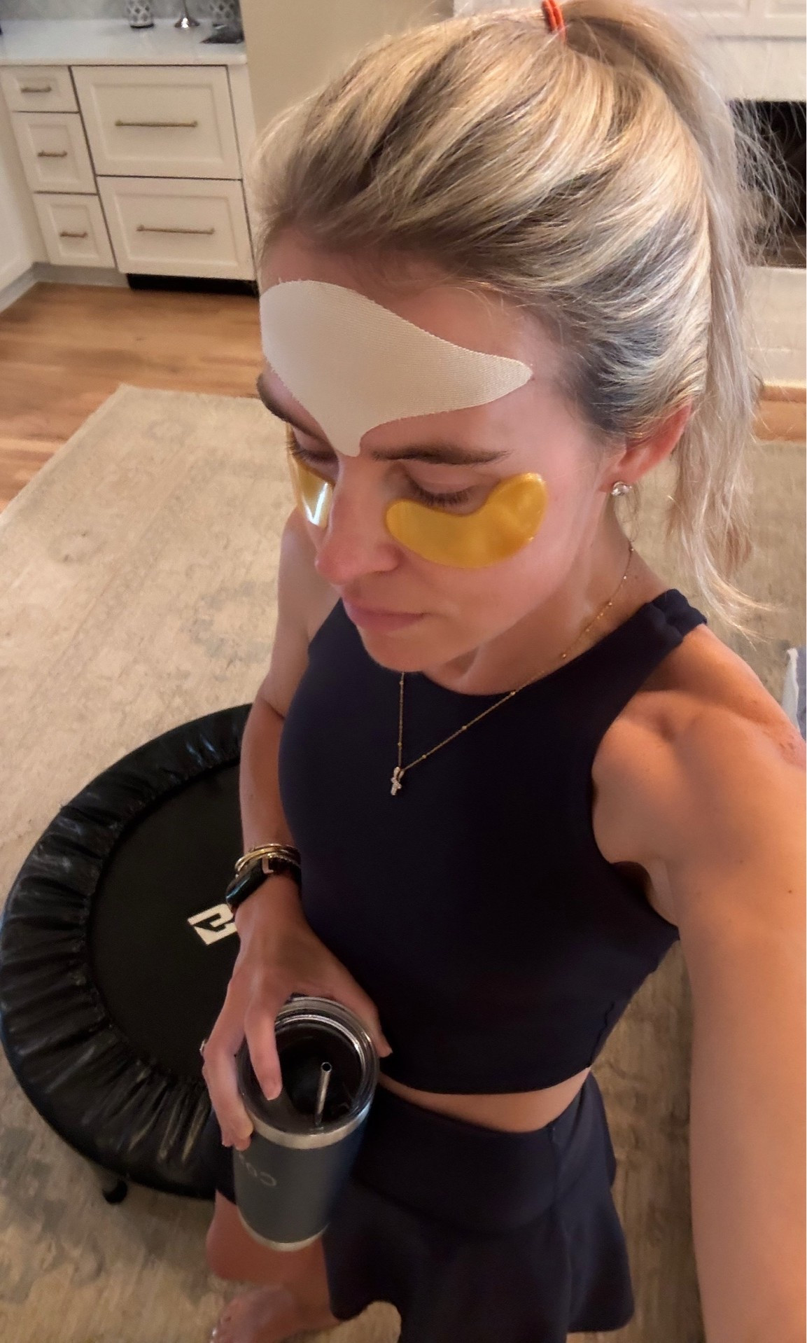 amazon set 
Forehead wrinkle patches
Eye patches 
Trampoline / Rebounder 
Fitbit Watch 
Watch Band 
Initial Necklace

#LTKdayinmylife #LTKgrwm #LTKfitnessgoals