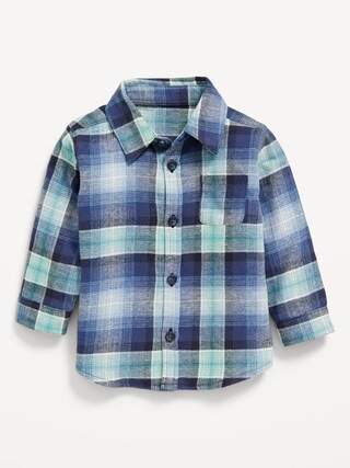 Long-Sleeve Plaid Pocket Shirt for Baby | Old Navy (US)