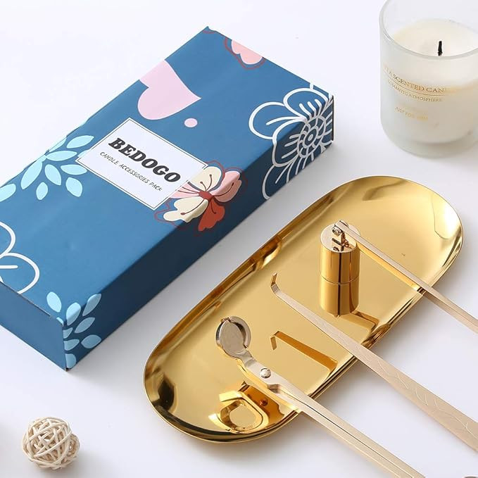 4 in 1 Candle Accessory Set - Candle Wick Trimmer,Candle Wick Dipper,Candle Wick Snuffer,Storage ... | Amazon (US)