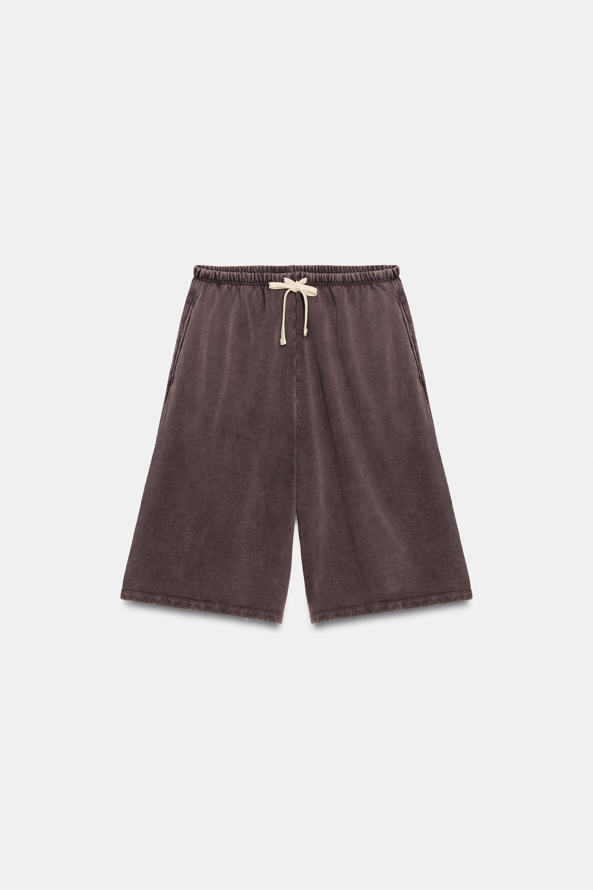 WASHED DRAWSTRING BERMUDA SHORTS | Zara US