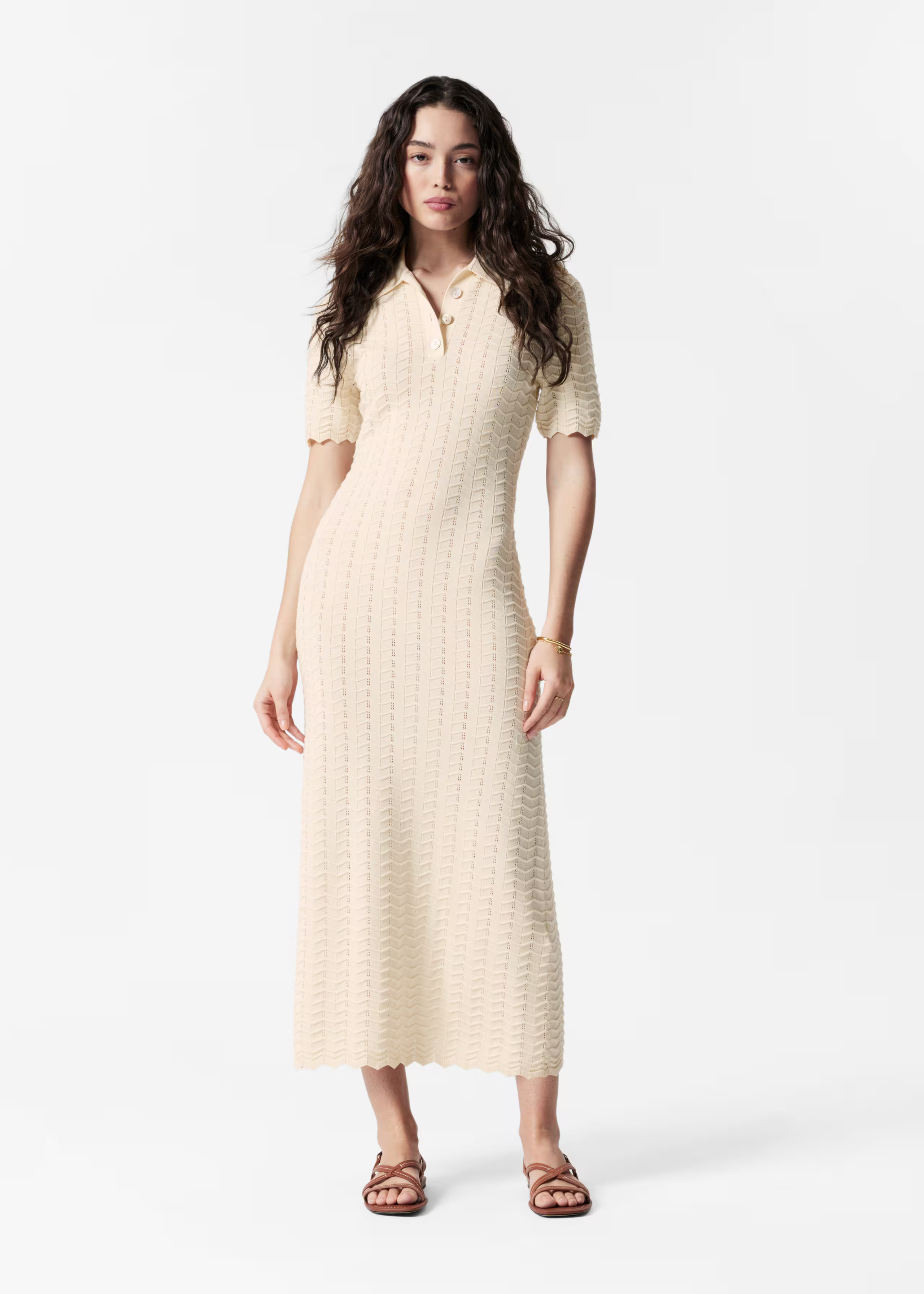 Pointelle-Knit Midi Dress | & Other Stories UK