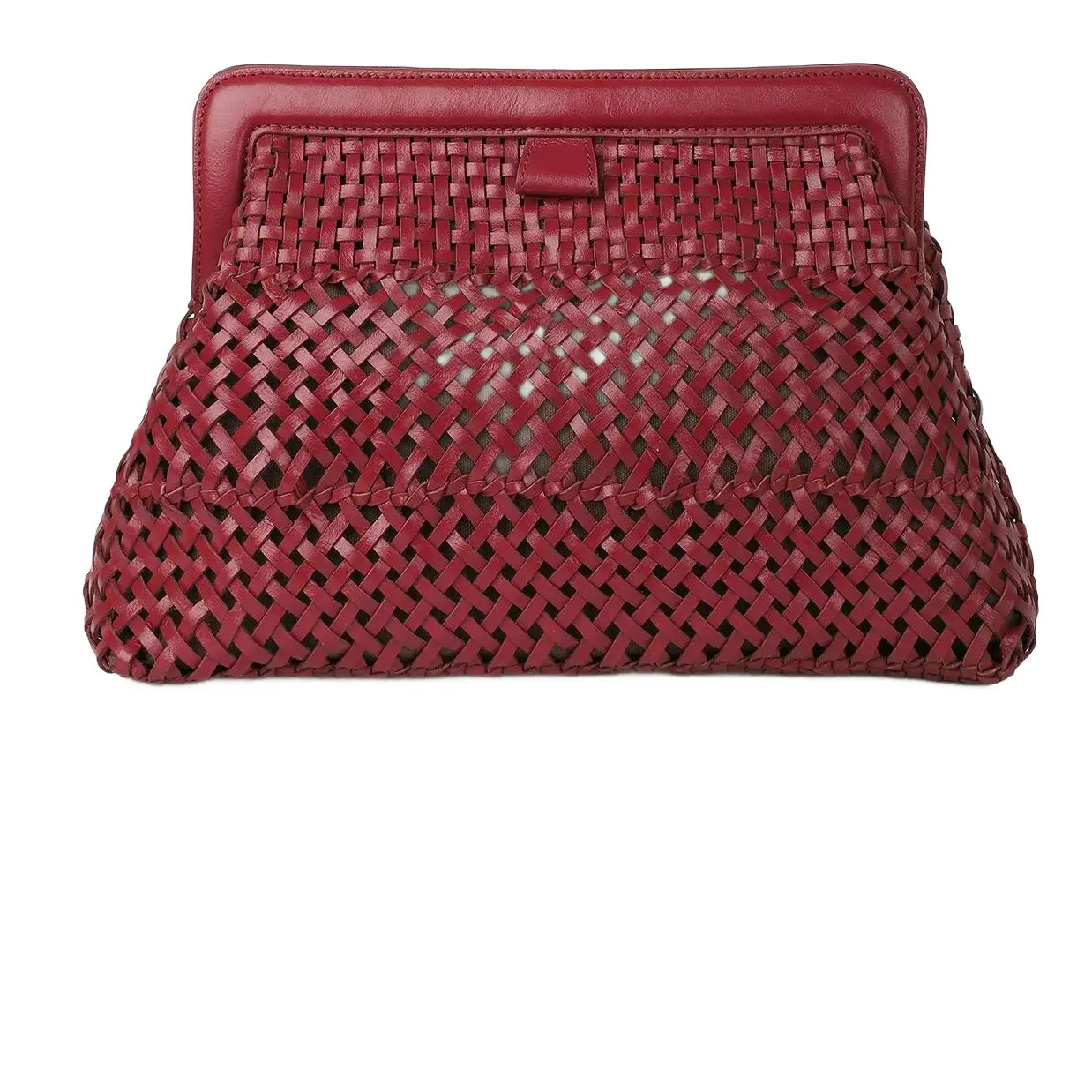 Rafe Fernanda Frame Clutch in Wine | Chairish
