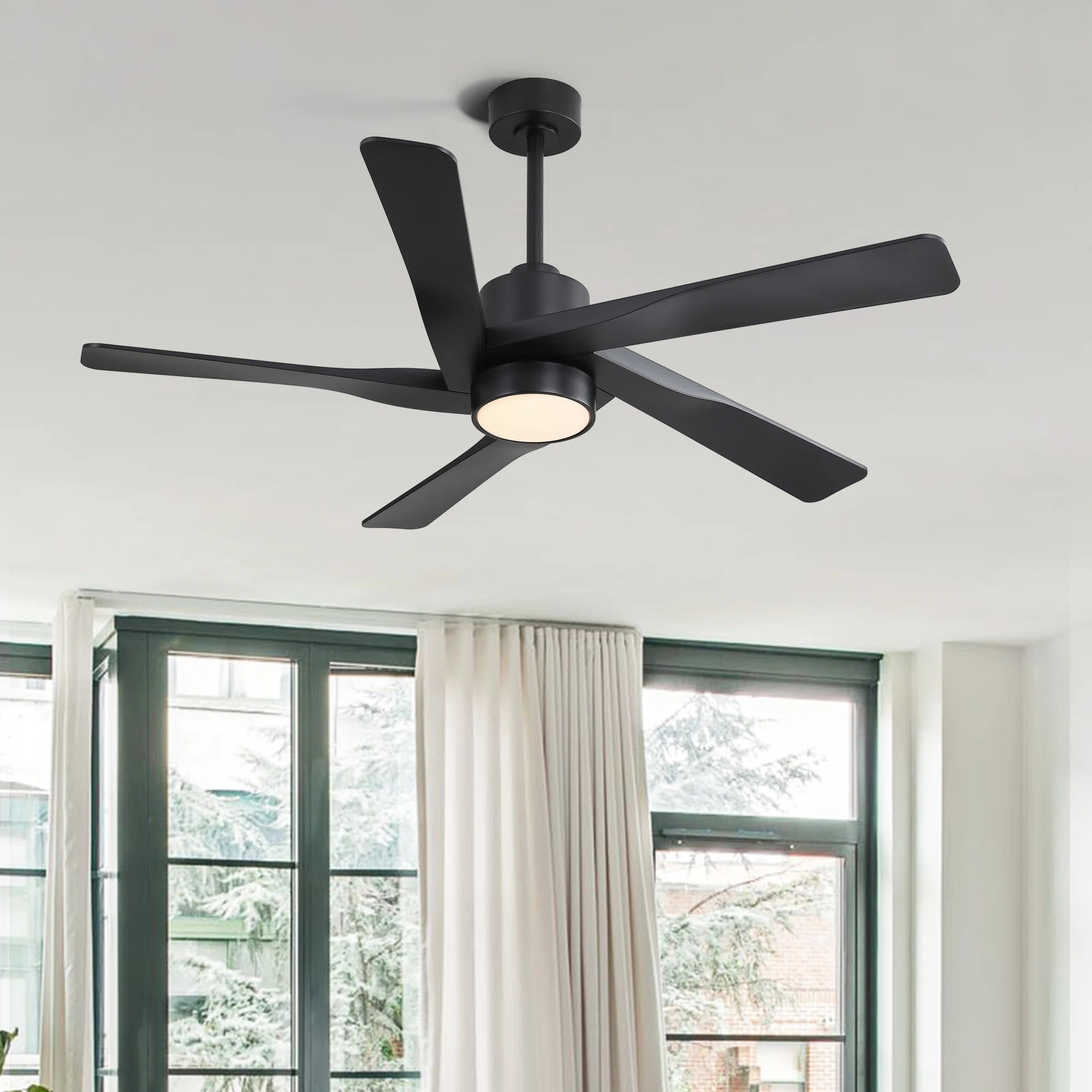 5 - ABS Blades Indoor Ceiling Fan with Light and Remote | Wayfair North America