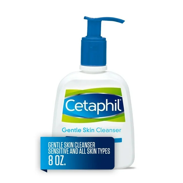 Cetaphil Gentle Skin Cleanser, Face Wash For Sensitive and All Skin Types, 8 Oz | Walmart (US)