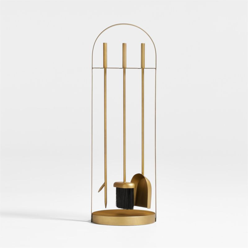 Brass Arch Fireplace Tools | Crate & Barrel | Crate & Barrel