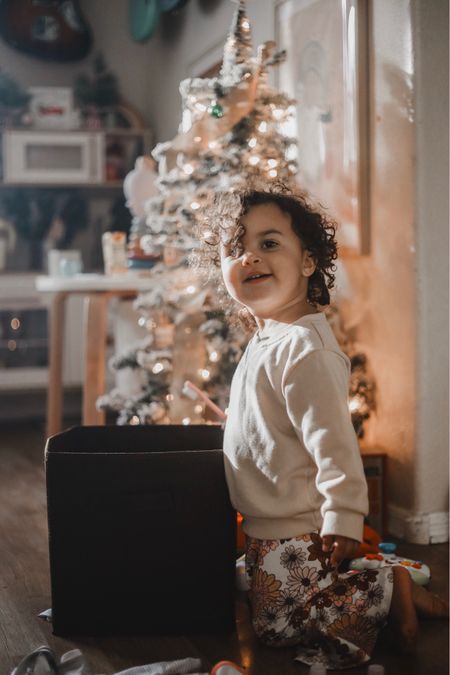 The cutest mini Christmas tree and the cutest little lady! The 4ft tree is perfect for the kids playroom! So cute! 

#LTKCyberWeek #LTKSeasonal #LTKHoliday