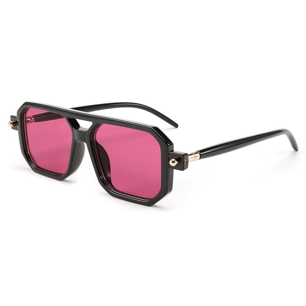 FEISEDY Vintage Square 70s Flat Aviator Sunglasses Women Men Classic Retro Stylish Frame UV400 Su... | Amazon (US)