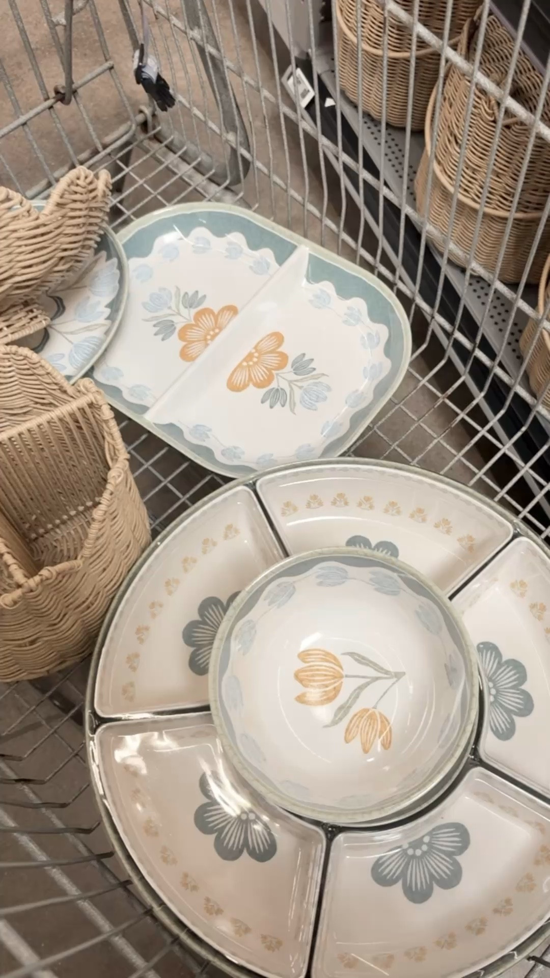 New at Walmart! Melamine plates, platters and bowls. Rattan scalloped serving bowl, utensil caddy and picnic basket. 

#LTKHome #LTKSeasonal