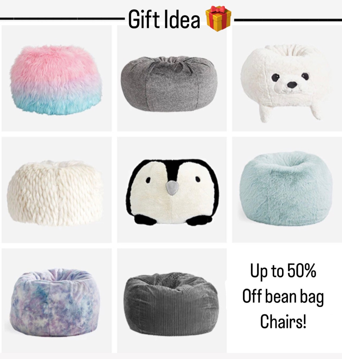 Gift Idea! 
Up to 50% off bean bag chairs at Pottery Barn Teen! 

#christmas
#gift idea
#teen gift idea
#kid gift idea
#gift guide
#pottery barn teen 
#sale alert
#deal
#niece gift idea
#nephew gift idea
#baby gift idea
#nursery
#bean bag chair

#LTKhome #LTKkids #LTKGiftGuide