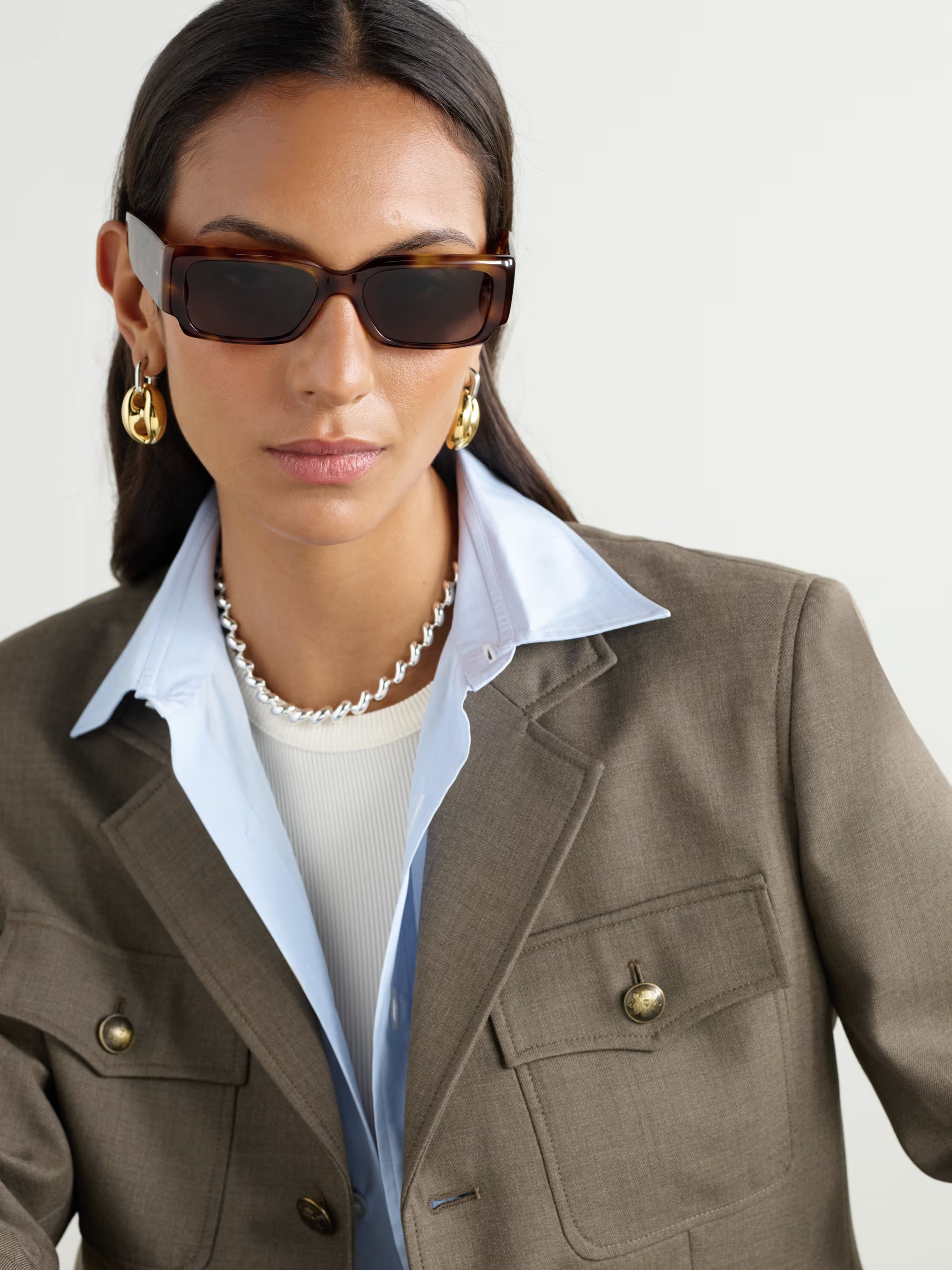 + KHAITE 1995c square-frame acetate sunglasses | NET-A-PORTER (US)