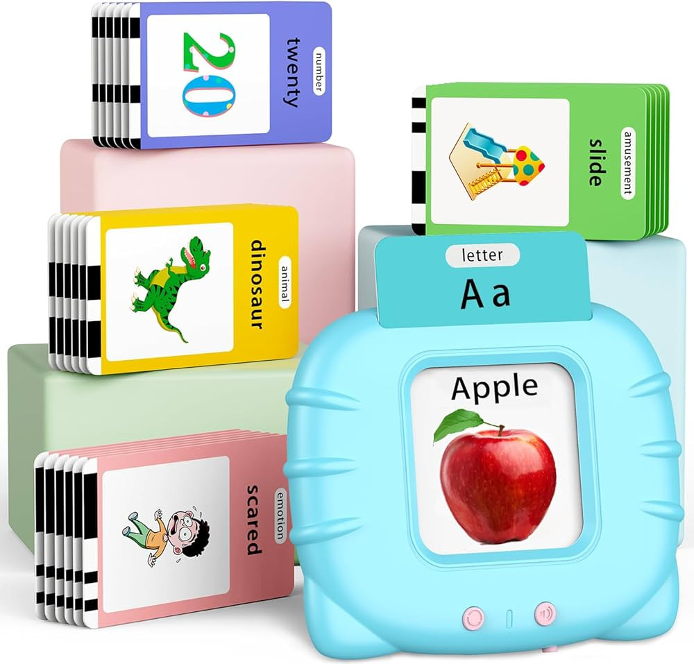 Educational-Toys with Music, ABC Talking-Flash-Cards with 252 Sight Words, Number, Preschool-Lear... | Amazon (US)