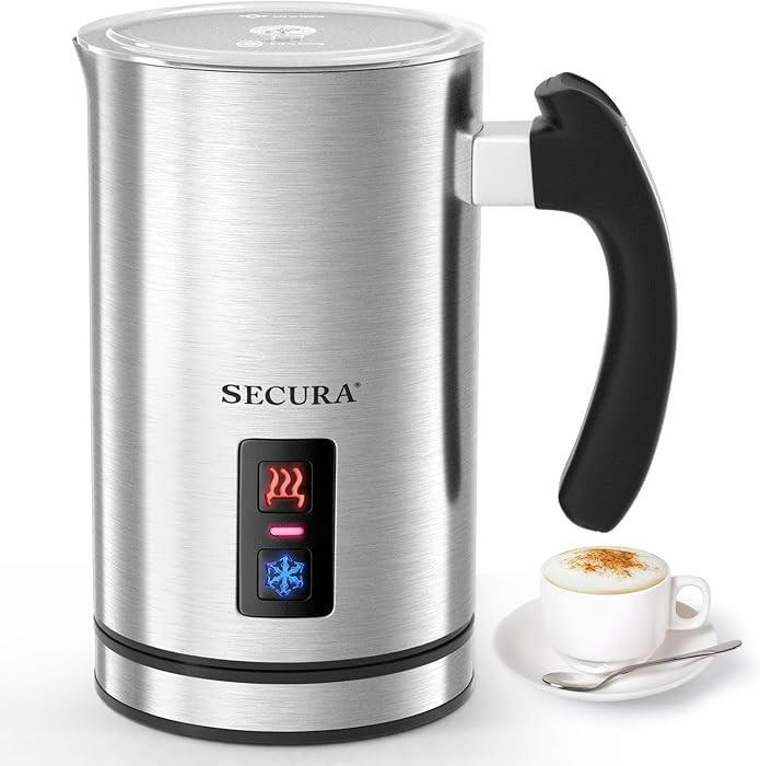 Secura Electric Milk Frother, Automatic Milk Steamer Warm or Cold Foam Maker for Coffee, Cappucci... | Amazon (US)