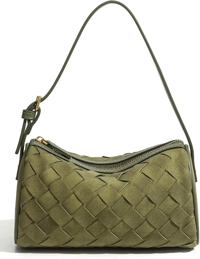 Mini Woven Suede Handbag for Women, small clutch purses Top-handle and Crossbody Designer Hobo Ba... | Amazon (US)