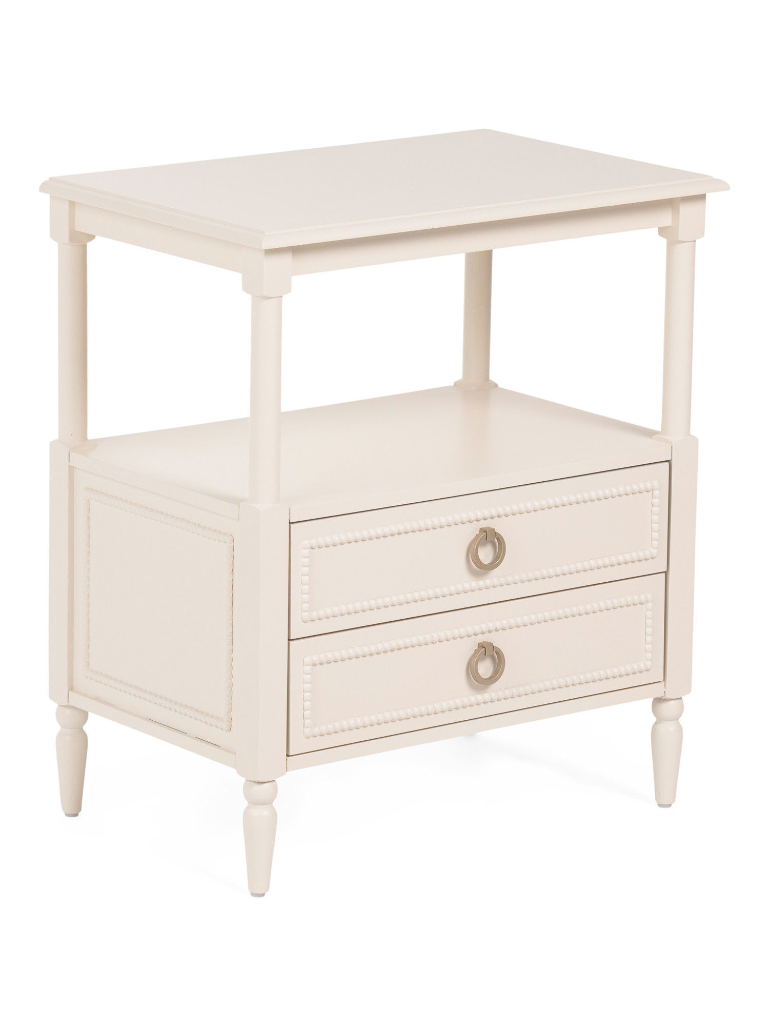 23x26 Two Drawer Beaded Side Table | TJ Maxx