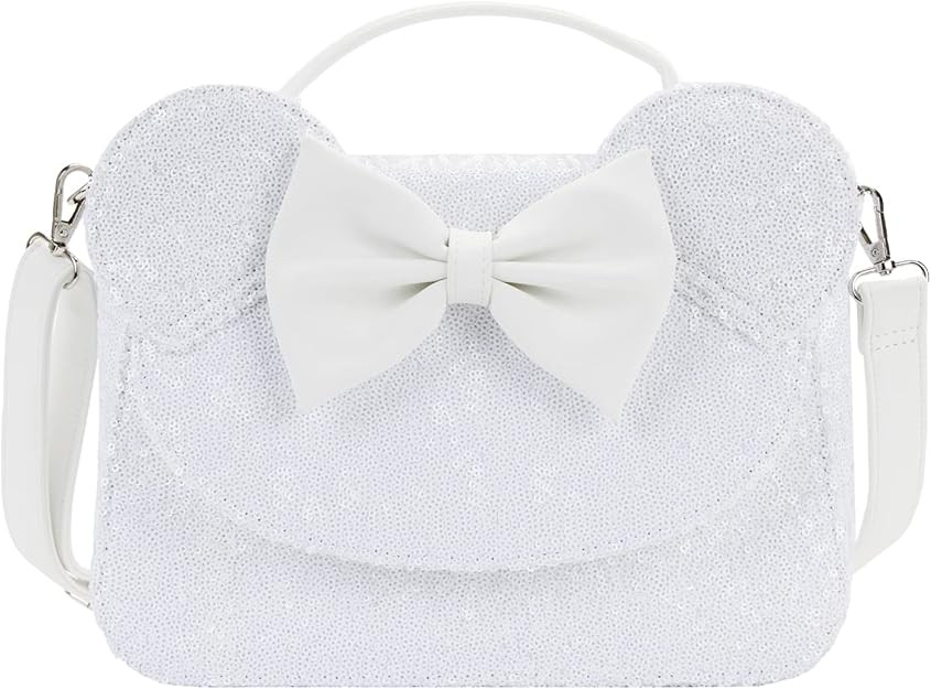 Loungefly DISNEY MINNIE SEQUIN WEDDING CROSS BODY BAG | Amazon (US)