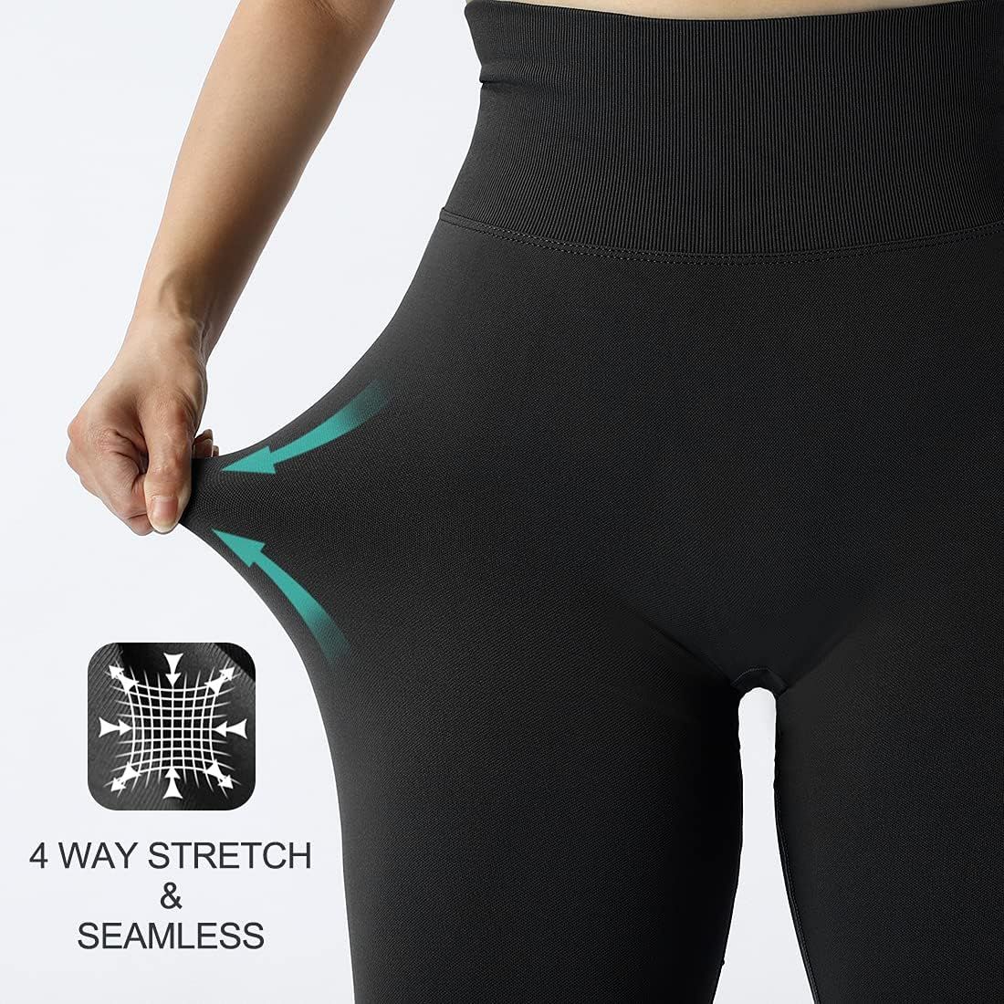 RUUHEE Women Peach Lift Seamless Workout Leggings High Waisted Scrunch Butt Yoga Pants Tights | Amazon (US)