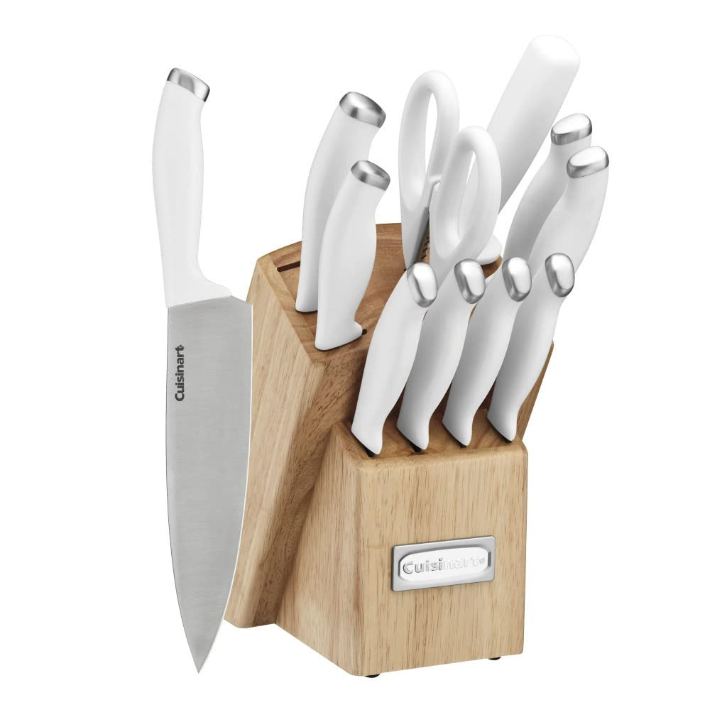 Cuisinart C77SSW-12P Color Pro Collection 12 Piece Knife Block Set, White | Amazon (US)