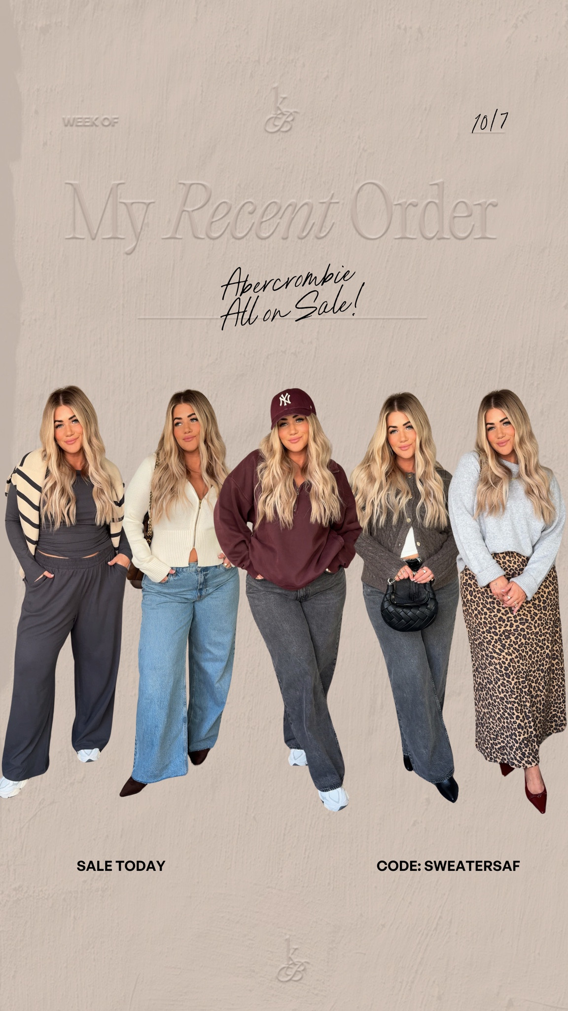 My recent Abercrombie order🫶🏼 all on sale today! Use code SWEATERSAF #sale #abercrombie #fall 

#LTKSeasonal #LTKMidsize #LTKSaleAlert