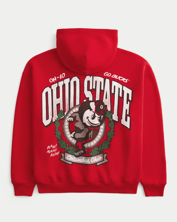 Men's Boxy The Ohio State University Buckeyes Graphic Hoodie | Men's Sweatshirts & Sweatpants | H... | Hollister (US)
