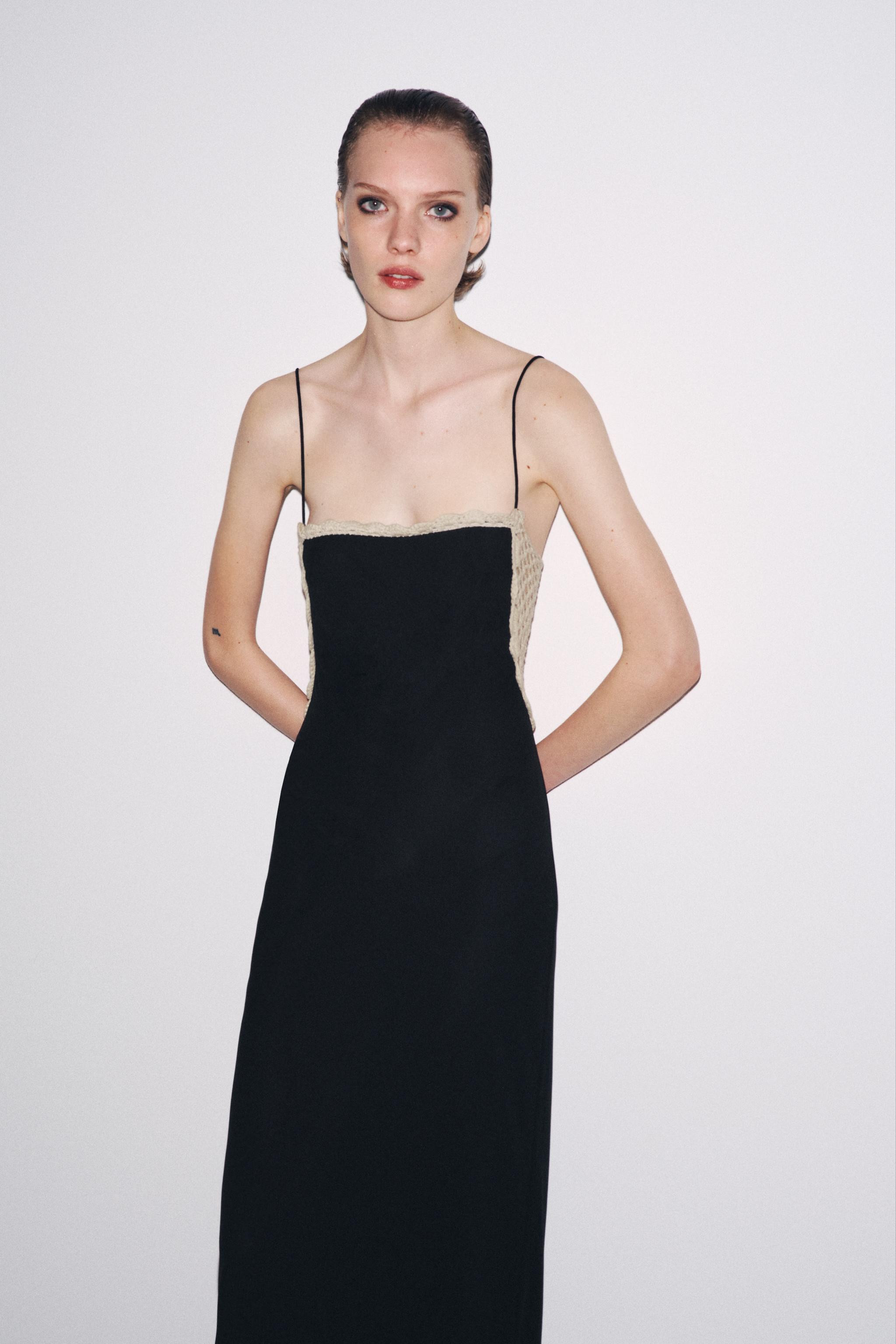 CONTRAST CROCHET DRESS | Zara UK