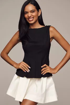 Dolan Left Coast Sleeveless Seamed Peplum Top | Anthropologie (US)