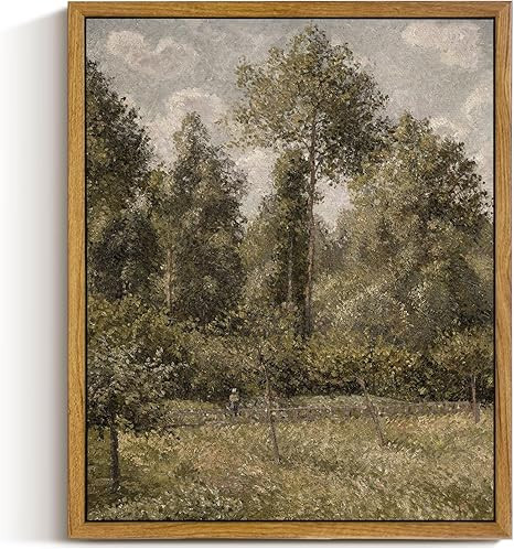 InSimSea Vintage Farmhouse Wall Art, Poplars Oil Pantings Wall Prints Framed Canvas Art Wall Deco... | Amazon (US)