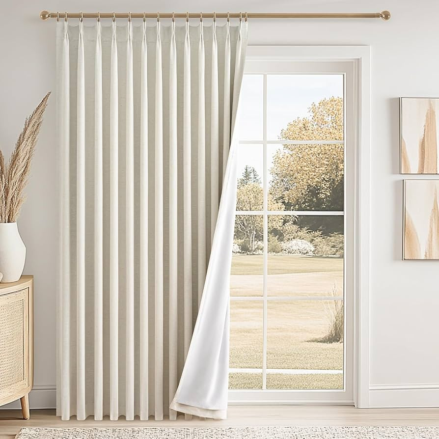 Topfinel 108 inch Pinch Pleated Full Blackout Curtains,Thermal Insulated Window Curtains for Livi... | Amazon (US)