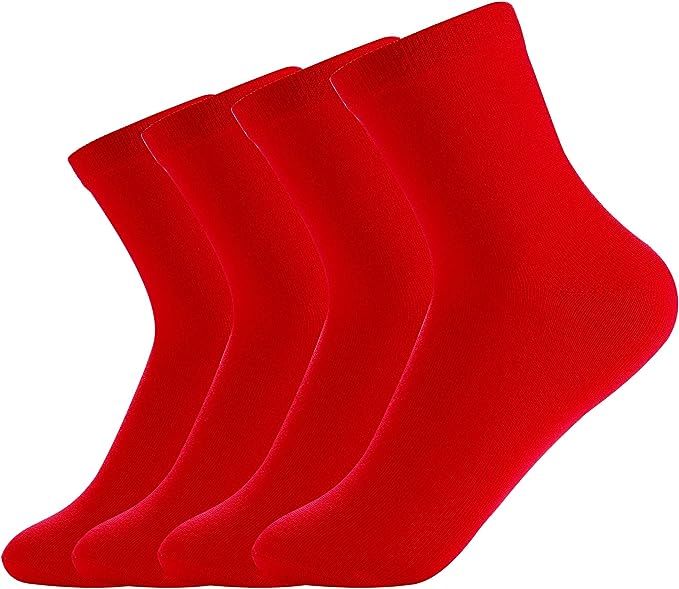 Azweiler Unisex Cotton Colorful Quarter Crew Socks Athletic Breathable Socks 4-Pair Package (Men8... | Amazon (US)