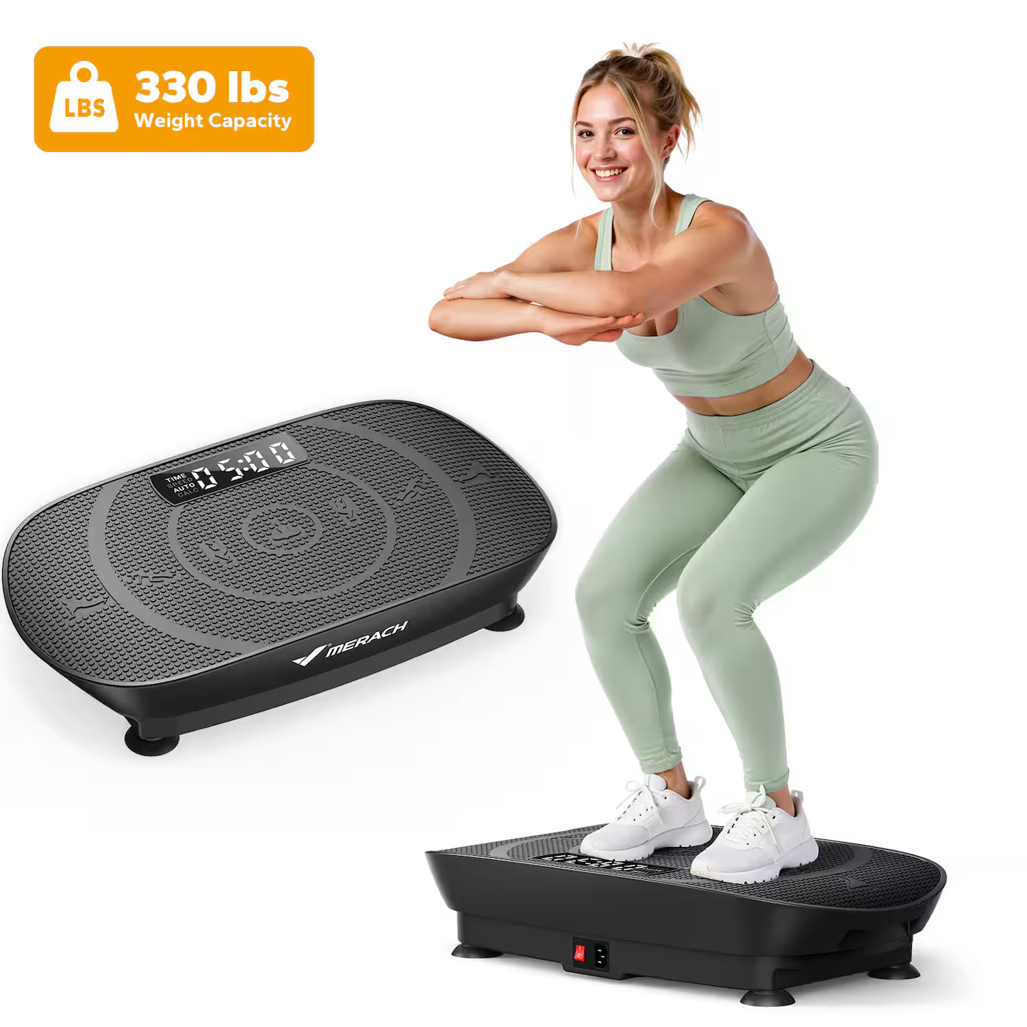 MERACH - CV30 Slim Vibration Plate Quiet Compact Vibration Plateform Exercise Machine - Black | Best Buy U.S.