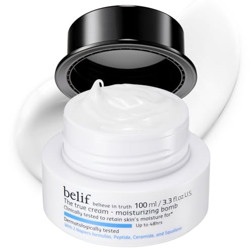 belif Moisturizing Bomb – Daily Ceramide Moisturizer with Peptide & Squalane, 48hr Hydration & Anti-Aging Cream, Milky & Lightweight, Restores Skin Barrier, Korean Skincare, 3.3 fl oz (100ml) | Amazon (US)