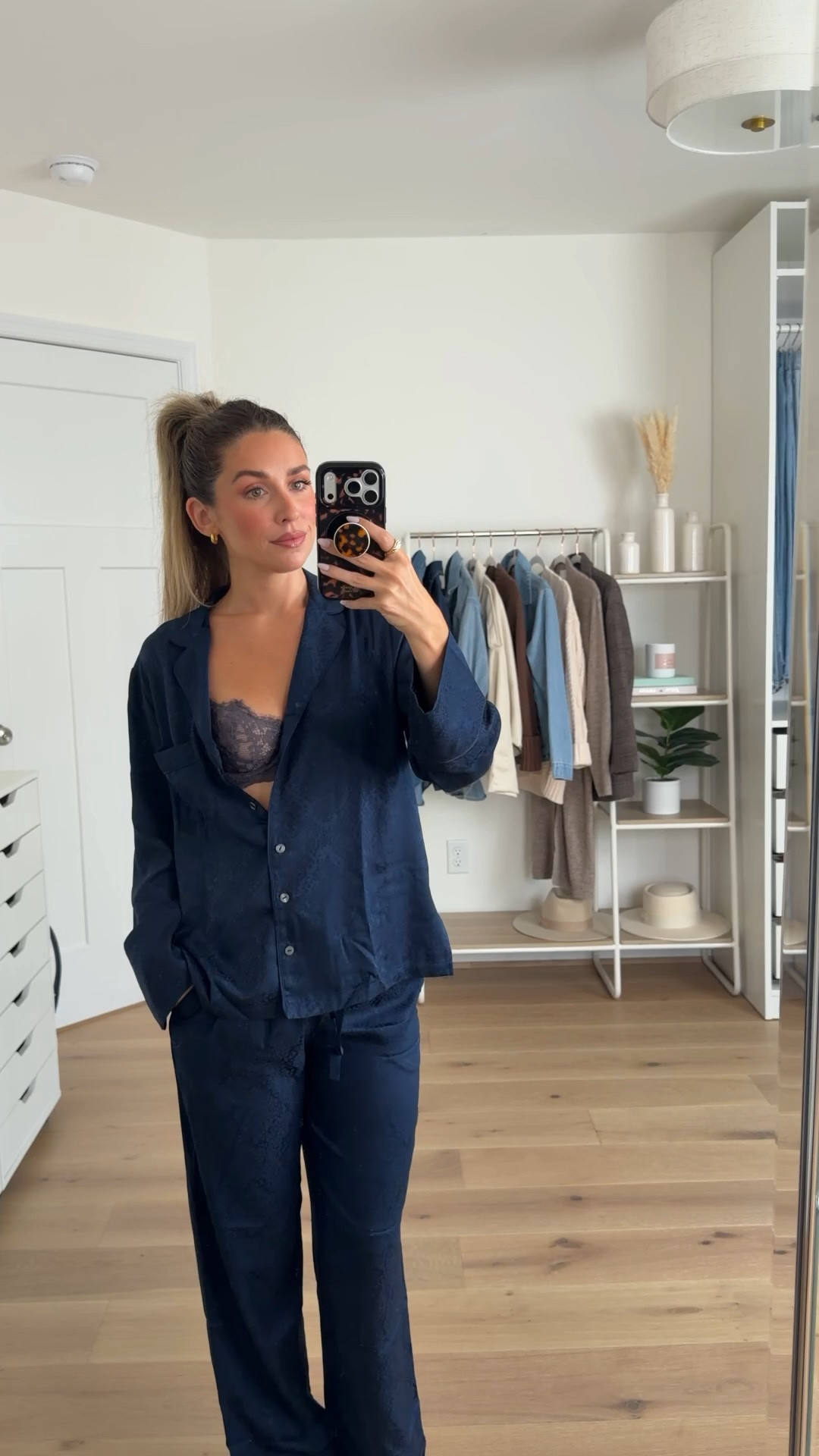 Loving this navy pj set 😍 I’m 5’2 wearing a xs short

#LTKgrwm #LTKootd #LTKselfcare