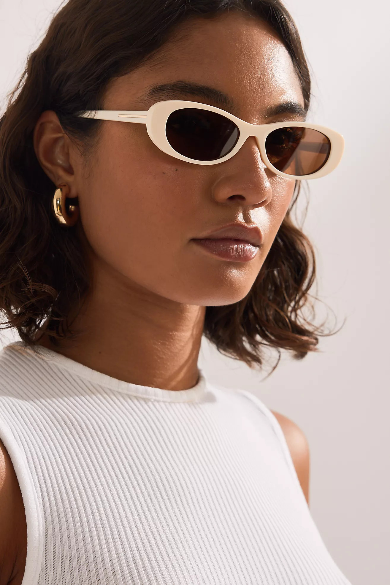 By Anthropologie Slim Oval Sunglasses | Anthropologie (UK)