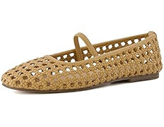 CUSHIONAIRE Weavy Squared Toe Woven Ballet Flats Shoes for Women with Memory Foam | Comfortable M... | Amazon (US)