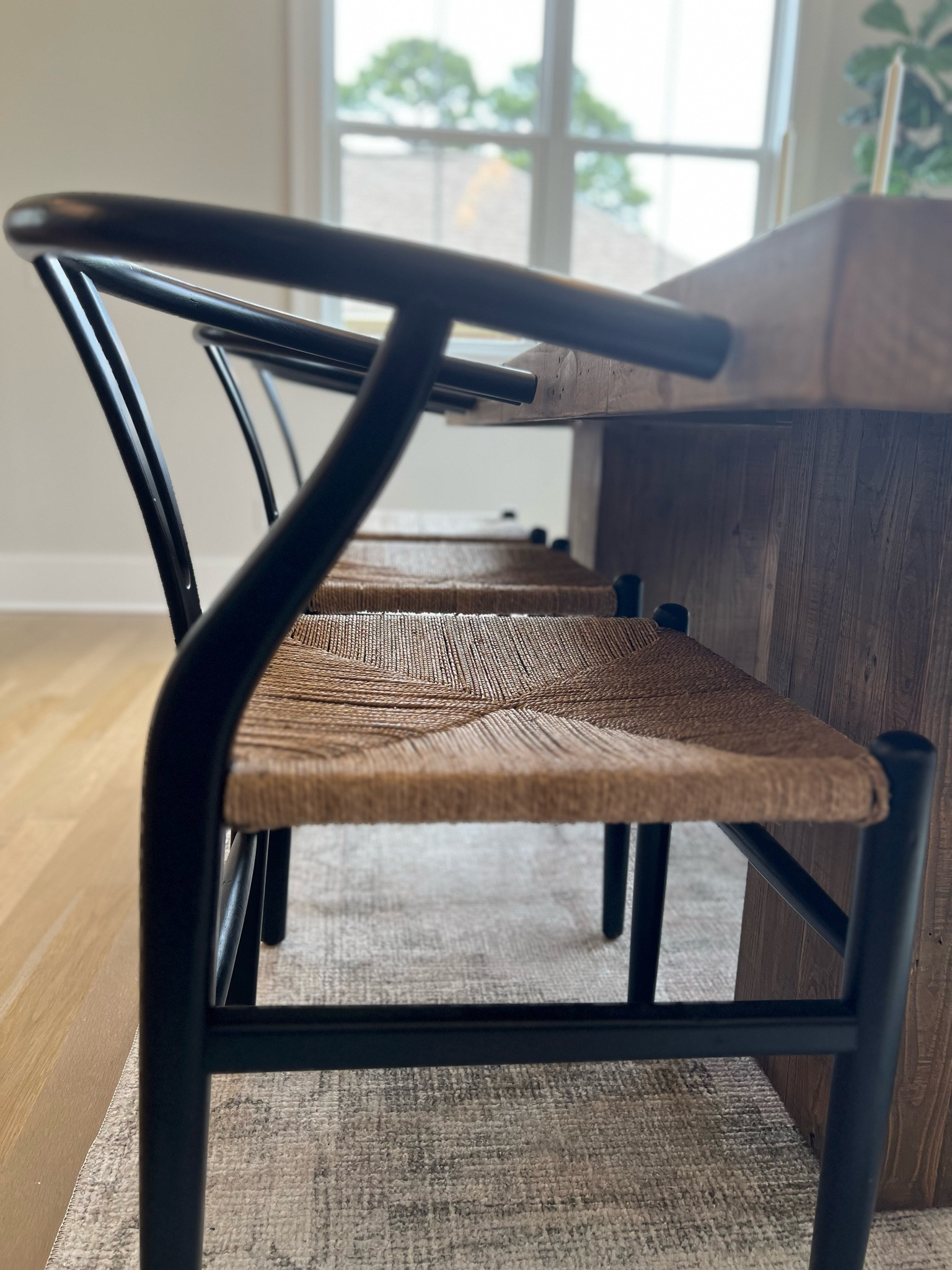 Poly and Bark weave modern wooden mid-century dining chairs in black from Amazon! Dining room design inspiration. Affordable furniture.

#LTKfamily #LTKstyletip #LTKhome