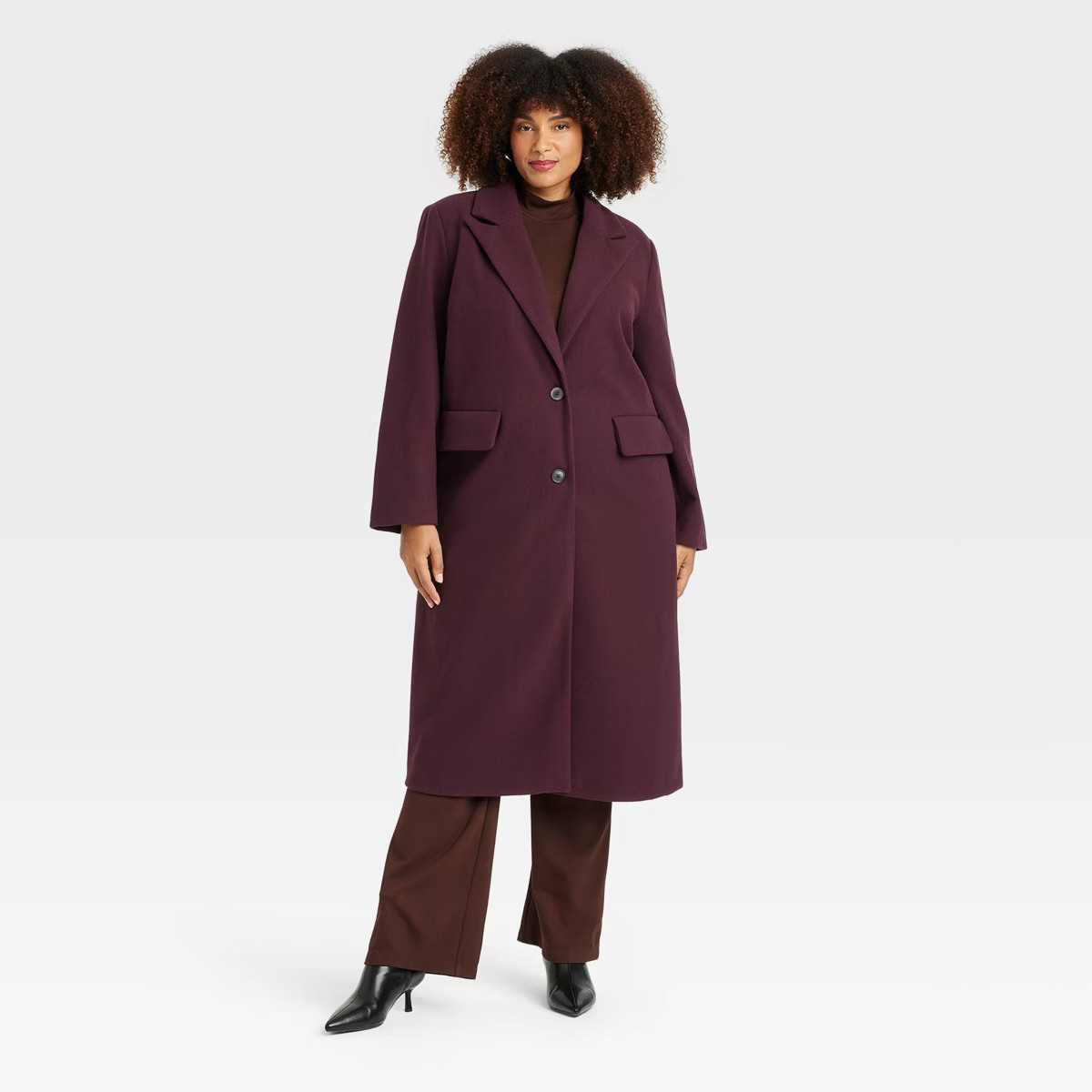 Women's Faux Wool Topcoat - A New Day™ | Target