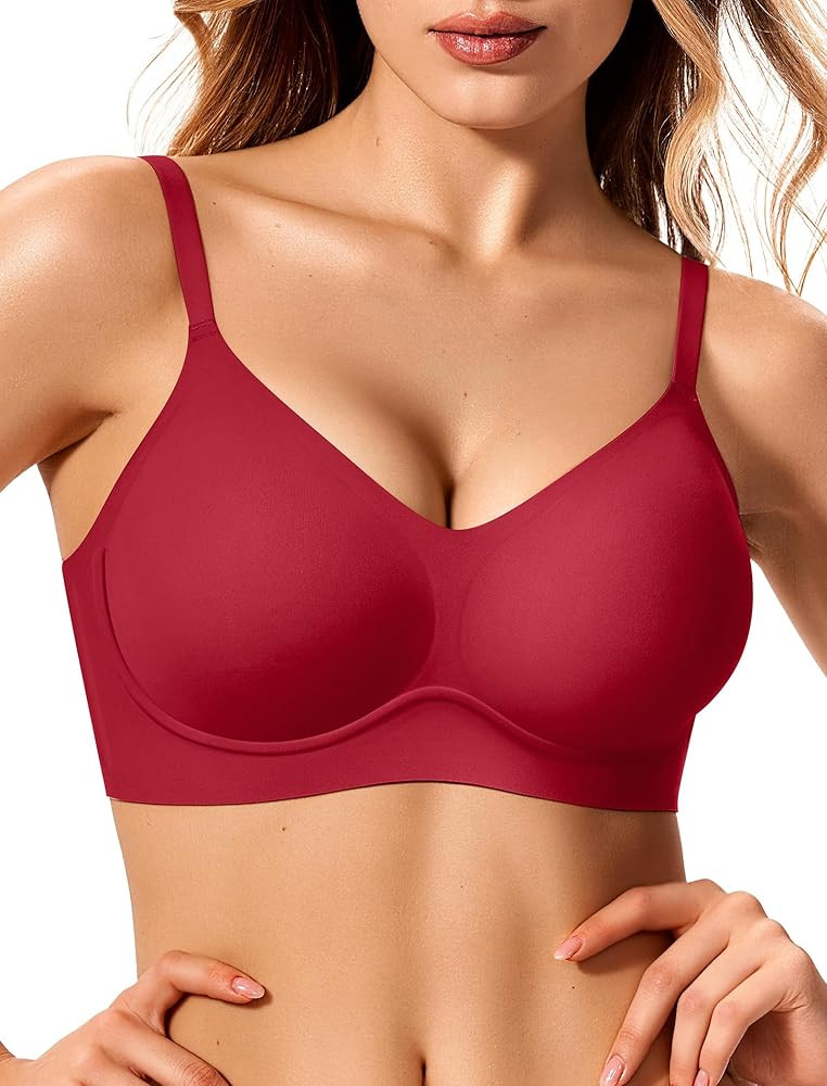 Jelly Bras for Women No Underwire Wireless Tshirt Bra Push Up Seamless Bralettes w Support | Amazon (US)