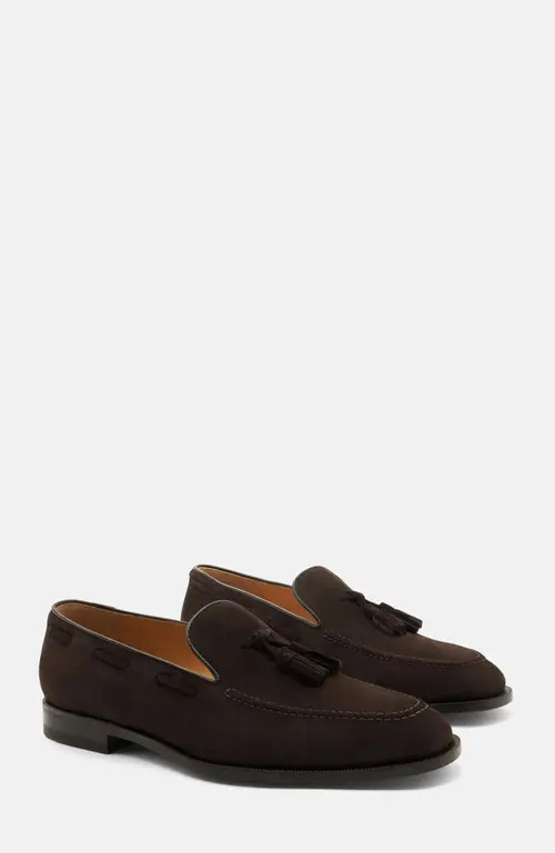SCAROSSO Duccio Loafers in Dark Brown Suede at Nordstrom, Size 40.5 | Nordstrom