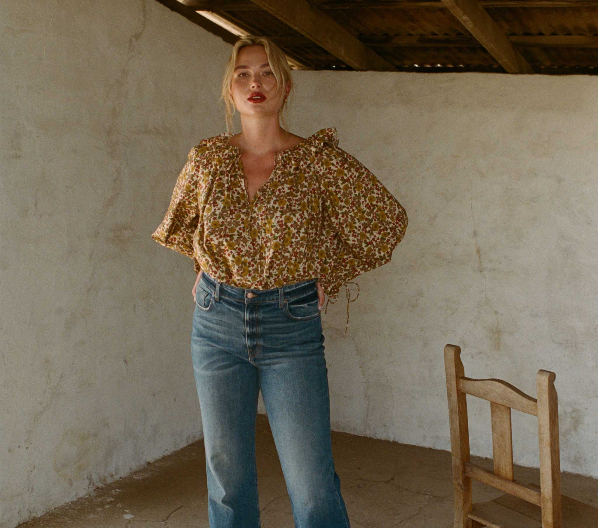 ANSEL TOP - JENNIFER SPRING FLORAL | DÔEN | DOEN