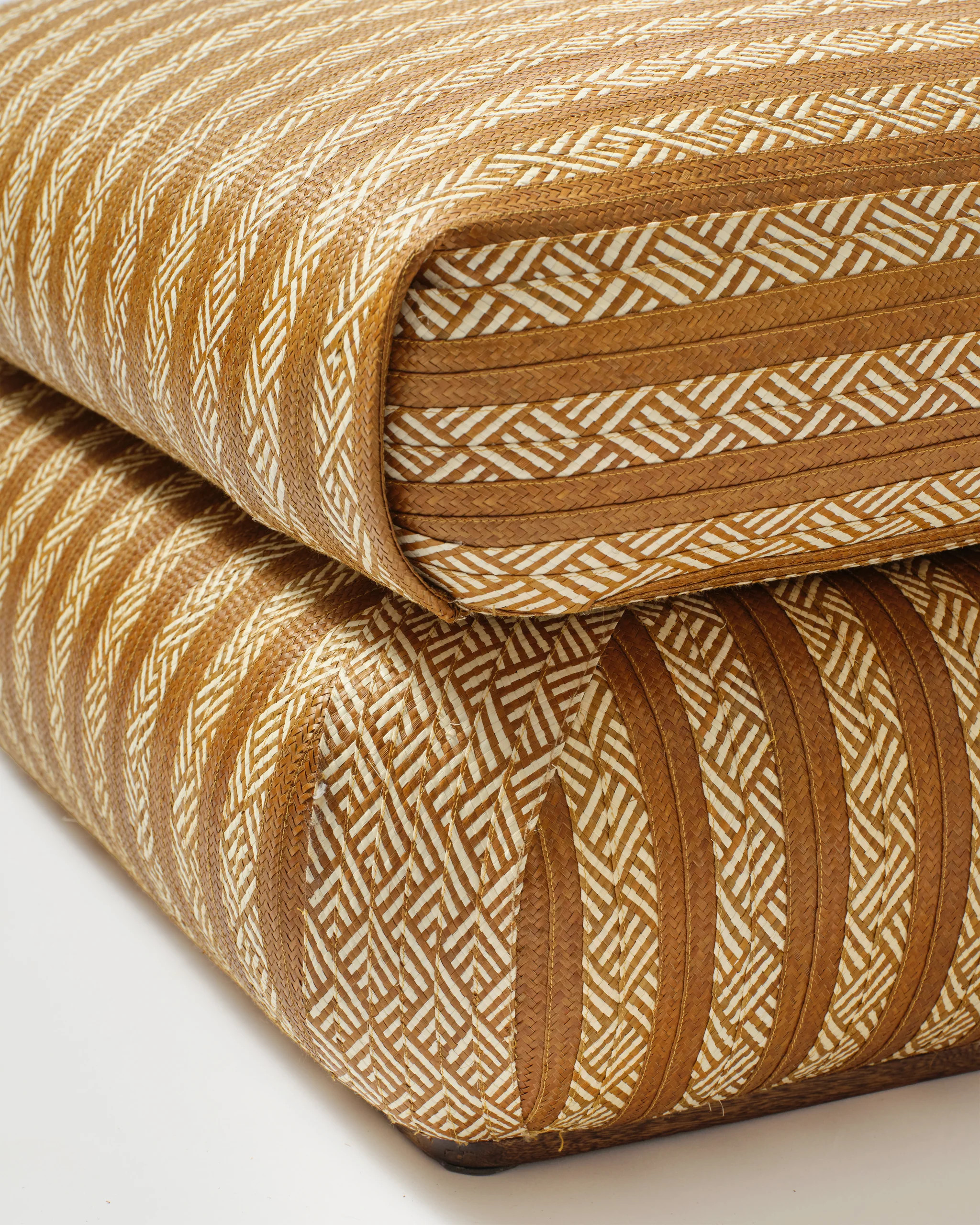 Magnetic Midnight Canaflecha Pouf, Natural Cream | Cabana Magazine