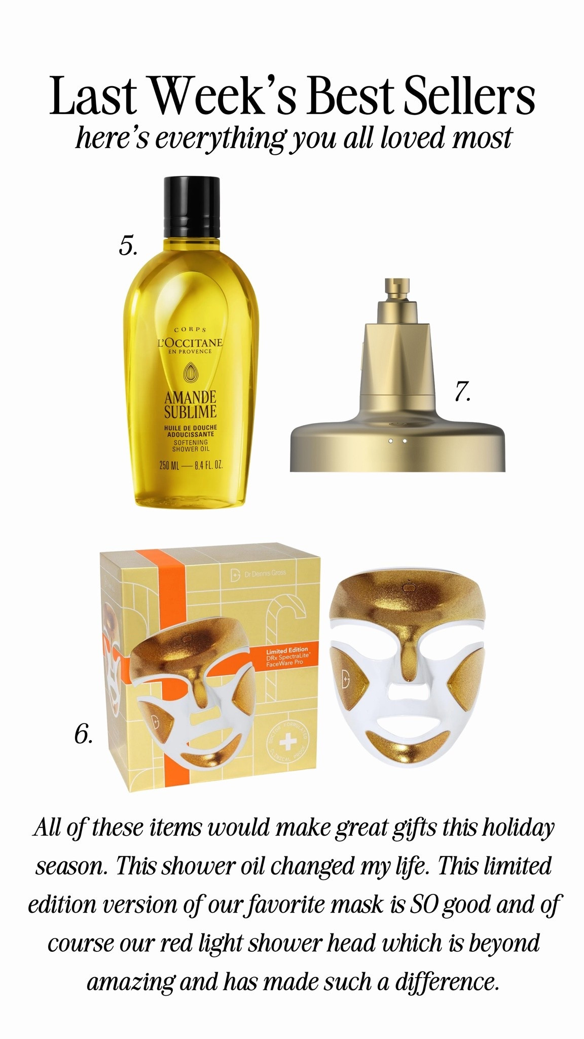 This week’s bestsellers. So many great items for holiday gifting and items for you as well. 

Ash sizing: 
Height: 5’6”
Weight: 140
Tops: medium
Bottoms: medium 

Em sizing:
Height: 5’6”
Weight: 115
Tops: small
Bottoms: small