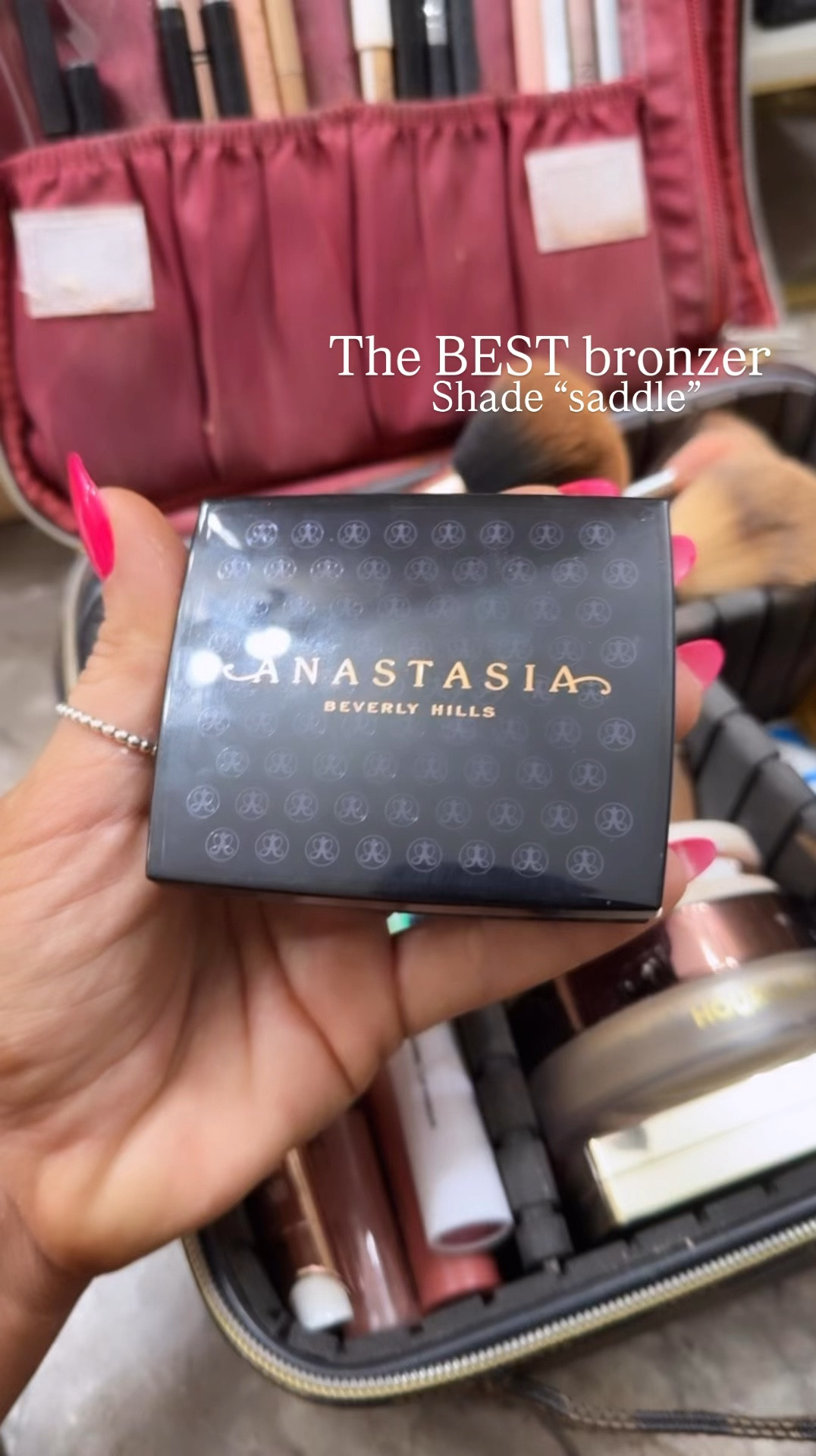 My go to bronzer is Anastasia in the shade saddle 

#LTKFindsUnder50 #LTKBeauty #LTKStyleTip