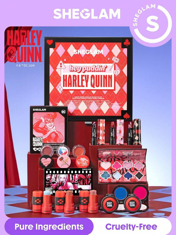 Harley Quinn X SHEGLAM Harley Quinn X SHEGLAM Collection Set Makeup Sets Makeup Kit Cosplay DC Co... | SHEIN