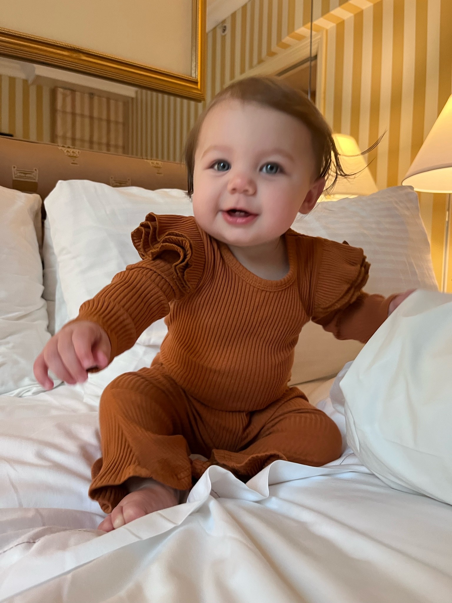 Cutest set! It’s super stretchy and the little flares work with other tops! I would size down or plan for it to be big and then fit for longer. 

#LTKkids #LTKfamily #LTKbaby